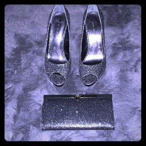 Nine West Set Shoes and Party Wallet